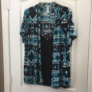 FINAL MARKDOWN Ladies Lavish Plus 1-pc Top w/2-pc Look (1x)